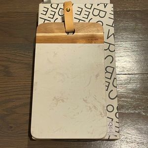 NEVER USED, still in box BOMSHBEE POSH MARBLE AND WOOD SERVING BOARD
